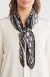 Nordstrom Rack Pleated Satin Scarf In Black