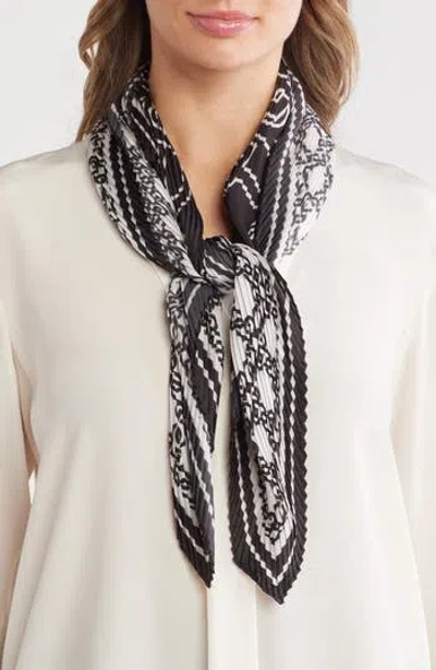Nordstrom Rack Pleated Satin Scarf In Black