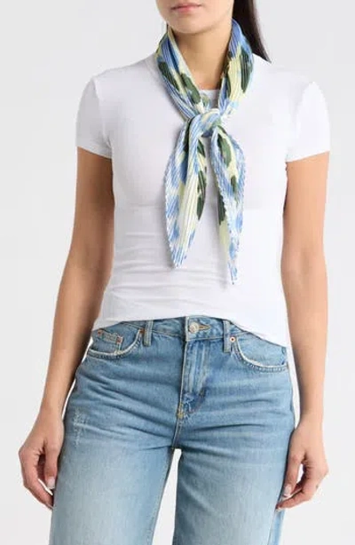 Nordstrom Rack Pleated Satin Scarf In Blue