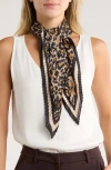 Nordstrom Rack Pleated Satin Scarf In Brown