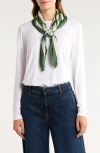 Nordstrom Rack Pleated Satin Scarf In Green