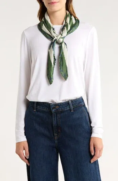Nordstrom Rack Pleated Satin Scarf In Green