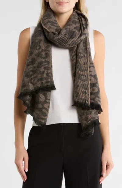 Nordstrom Rack Pleated Scarf In Brown