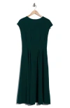 Nordstrom Rack Pleated Waist Knit A-line Dress In Green