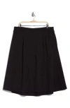 Nordstrom Rack Ponte A-line Midi Skirt In Black