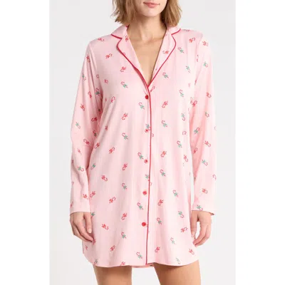 Nordstrom Rack Print Jersey Nightshirt In Pink