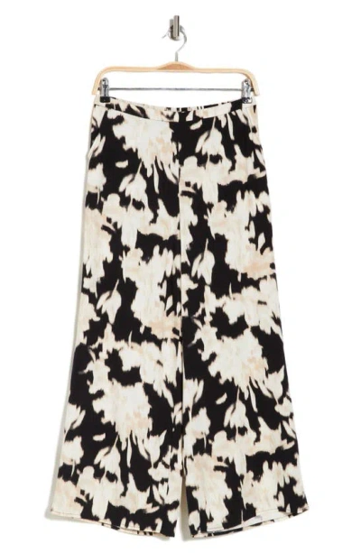 Nordstrom Rack Printed Palazzo Pants In Black- Ivory Fiona Blur