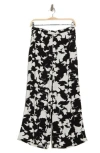 Nordstrom Rack Pull-on Crop Palazzo Pants In Black- Ivory Terrace Floral