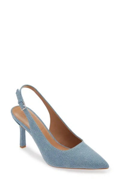 Nordstrom Rack Priscilla Slingback Pump In Blue Denim