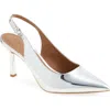 Nordstrom Rack Priscilla Slingback Pump In Silver Metallic