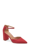 Nordstrom Rack Prisha Pointed Toe Pump In Red Garnet