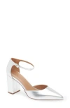 Nordstrom Rack Prisha Pointed Toe Pump In Silver Metallic
