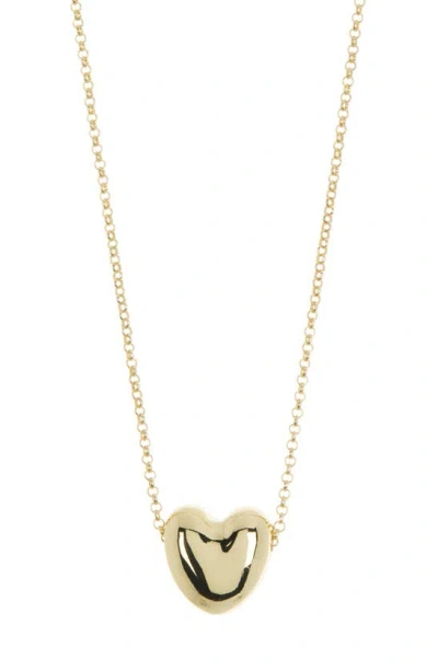 Nordstrom Rack Puffy Heart Pendant Necklace In Gold
