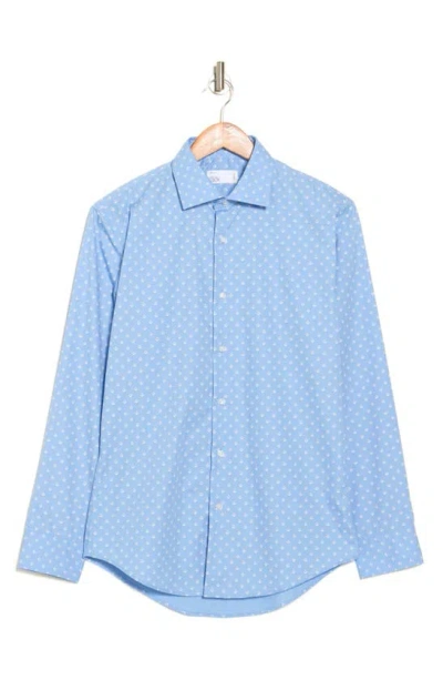 Nordstrom Rack Quincy Trim Fit Geometric Print Button-up Shirt In Blue- Pink Quincy Geo