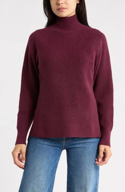 Nordstrom Rack Raglan Sleeve Mock Neck Sweater In Brown