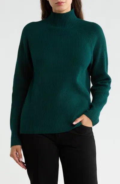 Nordstrom Rack Raglan Sleeve Mock Neck Sweater In Green