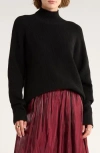 Nordstrom Rack Raglan Sleeve Turtleneck Sweater In Black