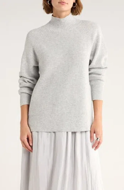 Nordstrom Rack Raglan Sleeve Turtleneck Sweater In Gray