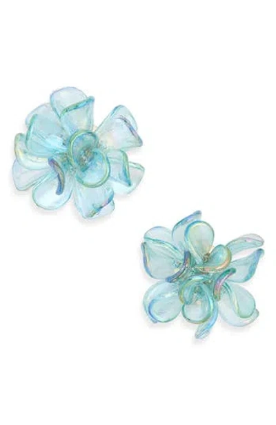 Nordstrom Rack Resin Floral Stud Earrings In Blue