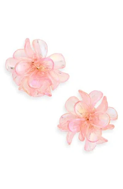 Nordstrom Rack Resin Floral Stud Earrings In Pink