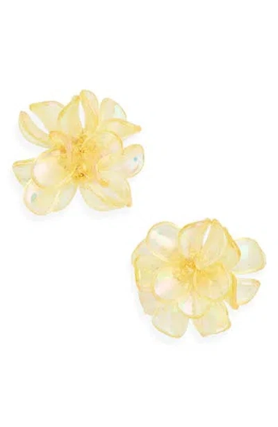Nordstrom Rack Resin Floral Stud Earrings In Yellow