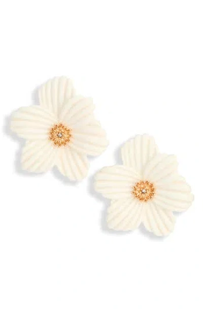 Nordstrom Rack Resin Flower Stud Earrings In Neutral