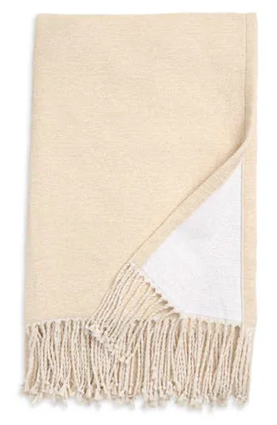 Nordstrom Rack Reversible Chenille Throw Blanket In Beige Oatmeal Multi