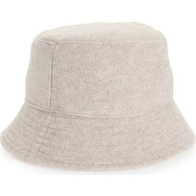 Nordstrom Rack Reversible Faux Shearling Bucket Hat In Ivory