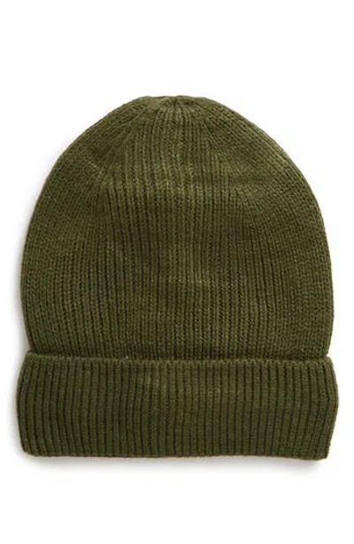 Nordstrom Rack Rib Beanie In Olive Green