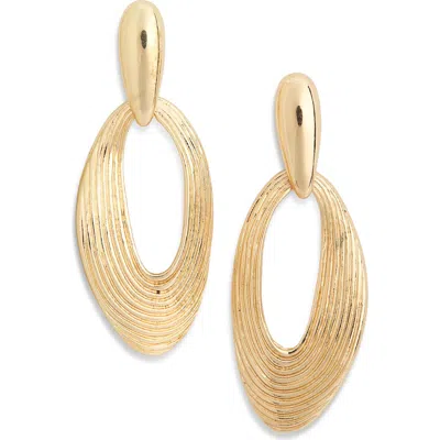 Nordstrom Rack Ridged Oval Drop Earrings