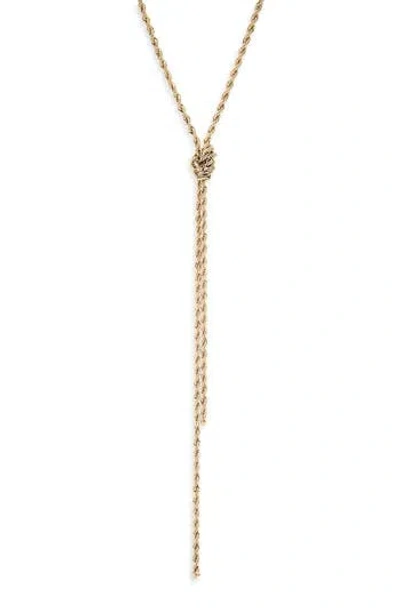 Nordstrom Rack Rope Knot Y-necklace In Neutral