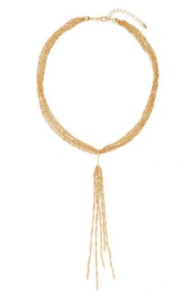 Nordstrom Rack Rope Lariat Necklace In Gold