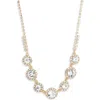 Nordstrom Rack Round Crystal Halo Choker Necklace In Gold