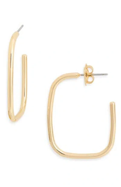 Nordstrom Rack Rounded Square Hoop Earrings In Gold