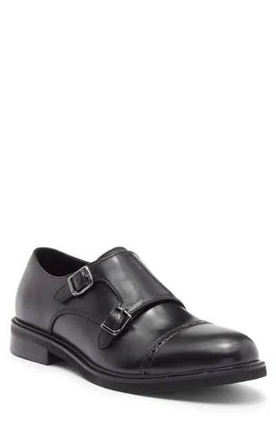 Nordstrom Rack Ruben Cap Toe Double Monk Strap Shoe In Black