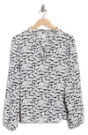 Nordstrom Rack Ruffle Neck Top In Gray
