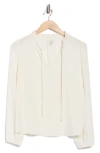Nordstrom Rack Ruffle Neck Top In White