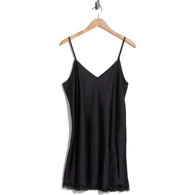 Nordstrom Rack Satin Chemise In Black