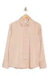 Nordstrom Rack Satin Long Sleeve Button-up Shirt In Pink Adobe