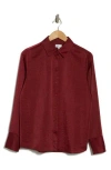 Nordstrom Rack Satin Long Sleeve Button-up Shirt In Red Grape