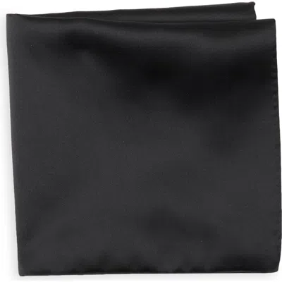 Nordstrom Rack Satin Pocket Square In Black