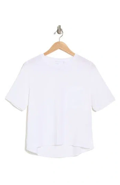 Nordstrom Rack Satin Pocket T-shirt In White