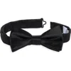 Nordstrom Rack Satin Solid Bow Tie In Black