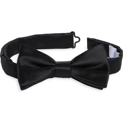Nordstrom Rack Satin Solid Bow Tie In Black
