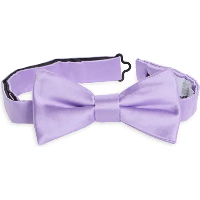 Nordstrom Rack Satin Solid Bow Tie In Purple