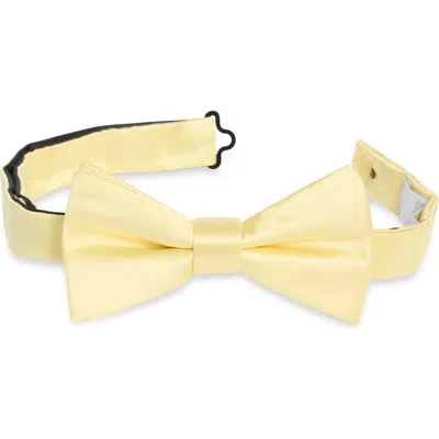Nordstrom Rack Satin Solid Bow Tie In Yellow