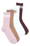 Nordstrom Rack Scallop Assorted 5-pack Crew Socks In Multi