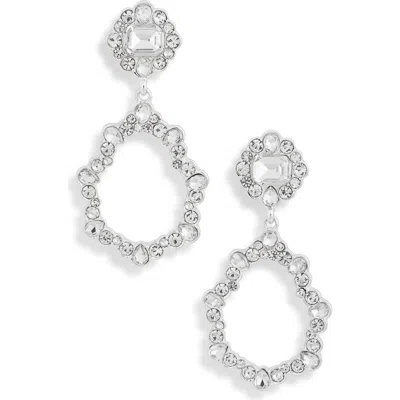 Nordstrom Rack Scallop Edge Crystal Drop Earrings