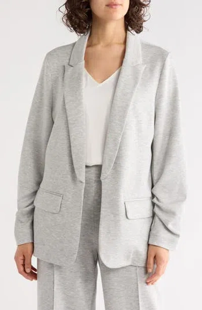 Nordstrom Rack Scrunch Sleeve Scuba Knit Blazer In Gray