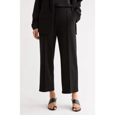 Nordstrom Rack Scuba Crop Wide Leg Pants In Black